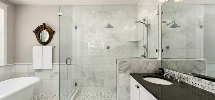 bathroom shower door installation in Marina