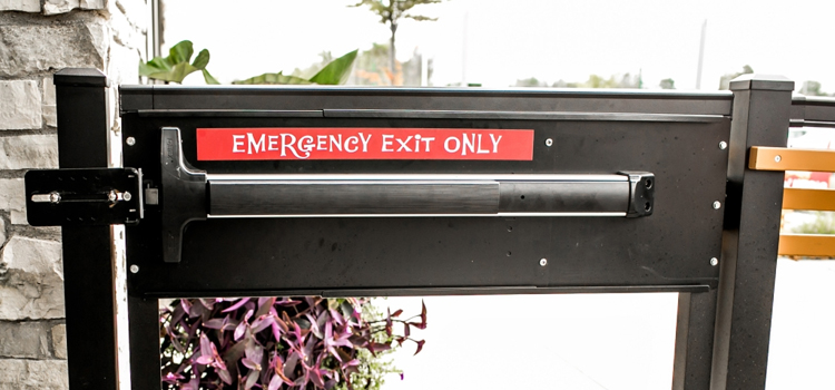 emergency push bar installation in Marina